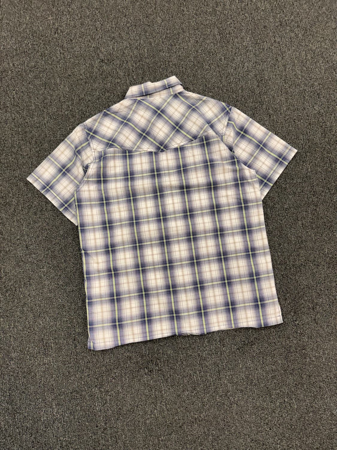 OS)Bad Boy 빈티지 자수 체크 반팔셔츠 상품이미지5