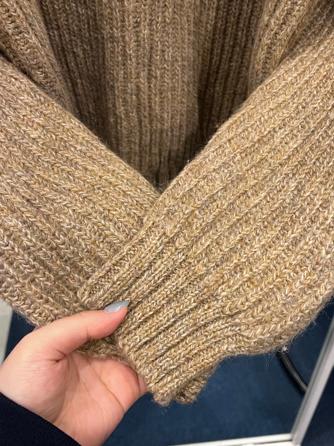 Colours 빈티지 헤비울 헨리넥 니트 상품이미지4