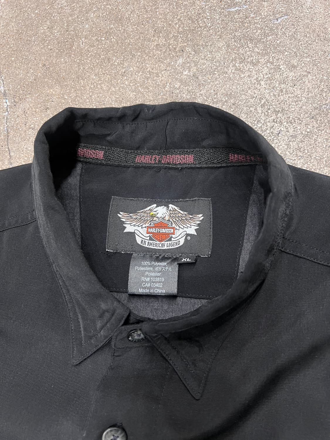 할리데이비슨 버튼업 프린트 반팔 셔츠 블랙 상품이미지6