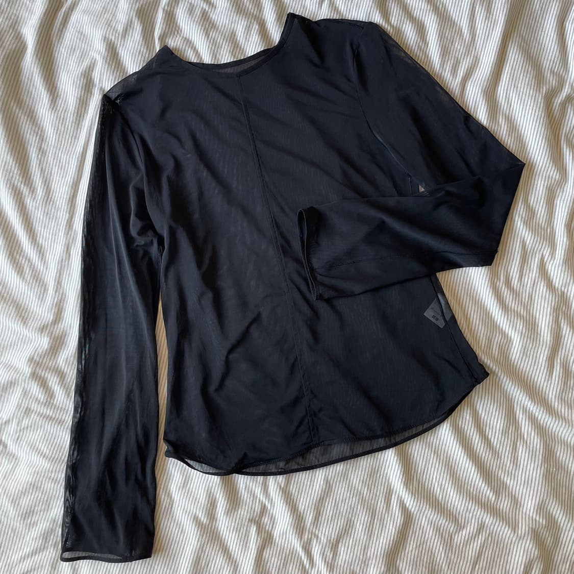 mame kurogouchi X Uniqlo 시스루 절개 블랙메쉬 상품이미지2
