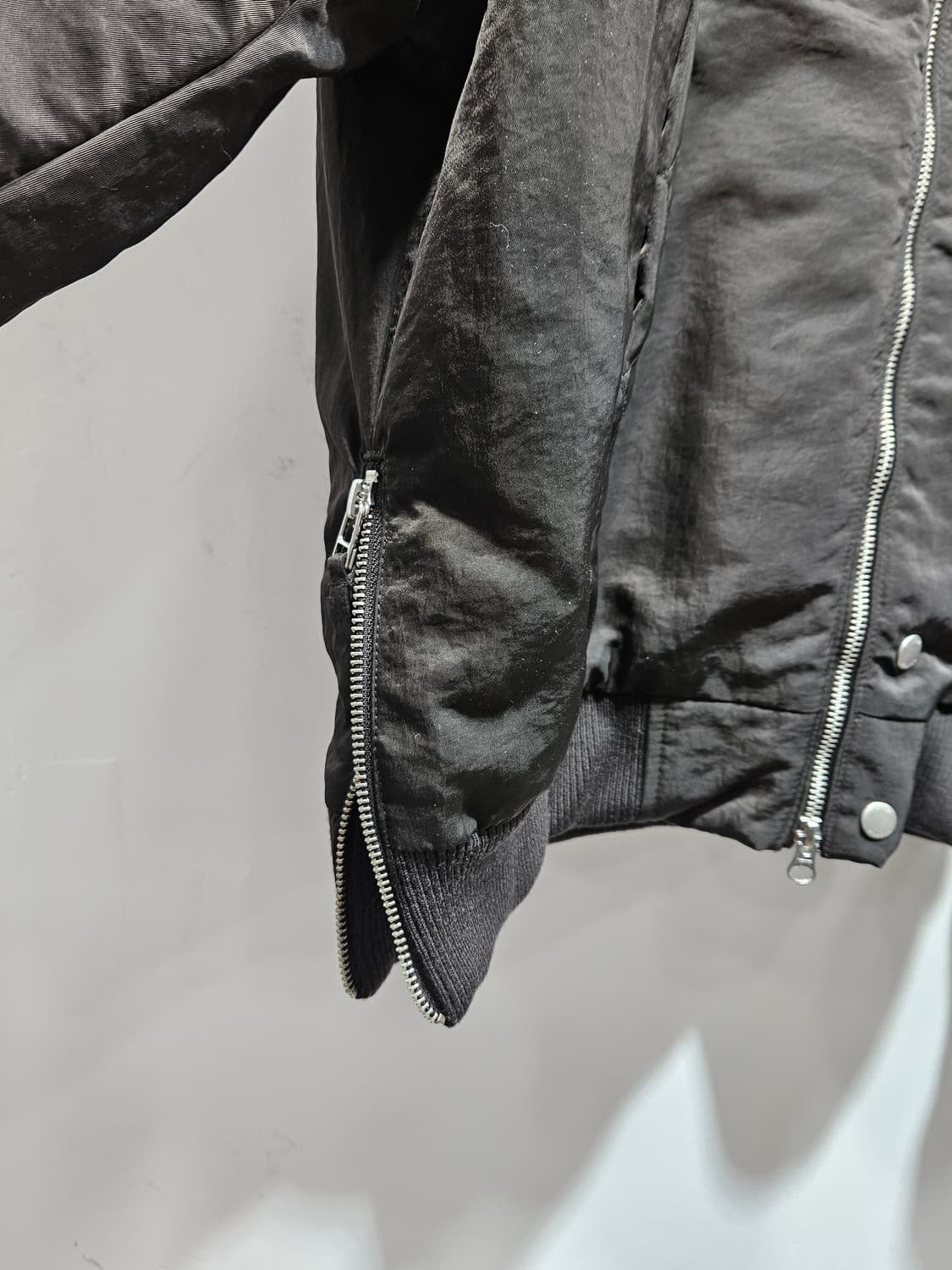 블랙 봄버 점퍼  상품이미지6