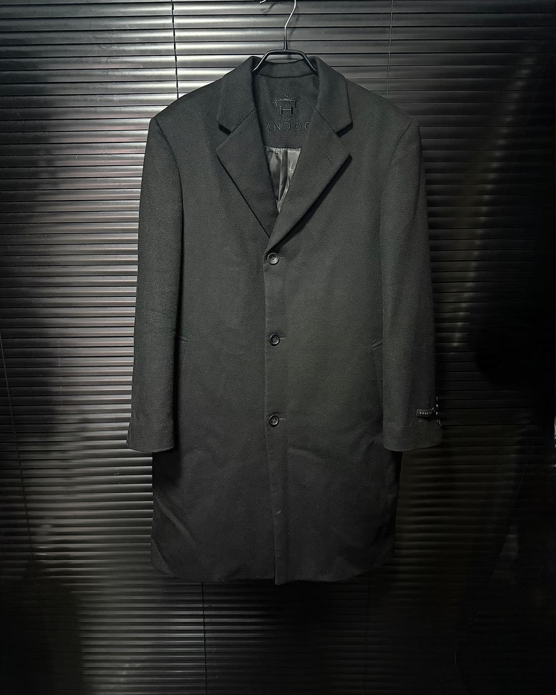 한독 울 캐시미어 코트 폴리 혼방 3버튼 오버핏 정장 결혼식 100 L  상품이미지2