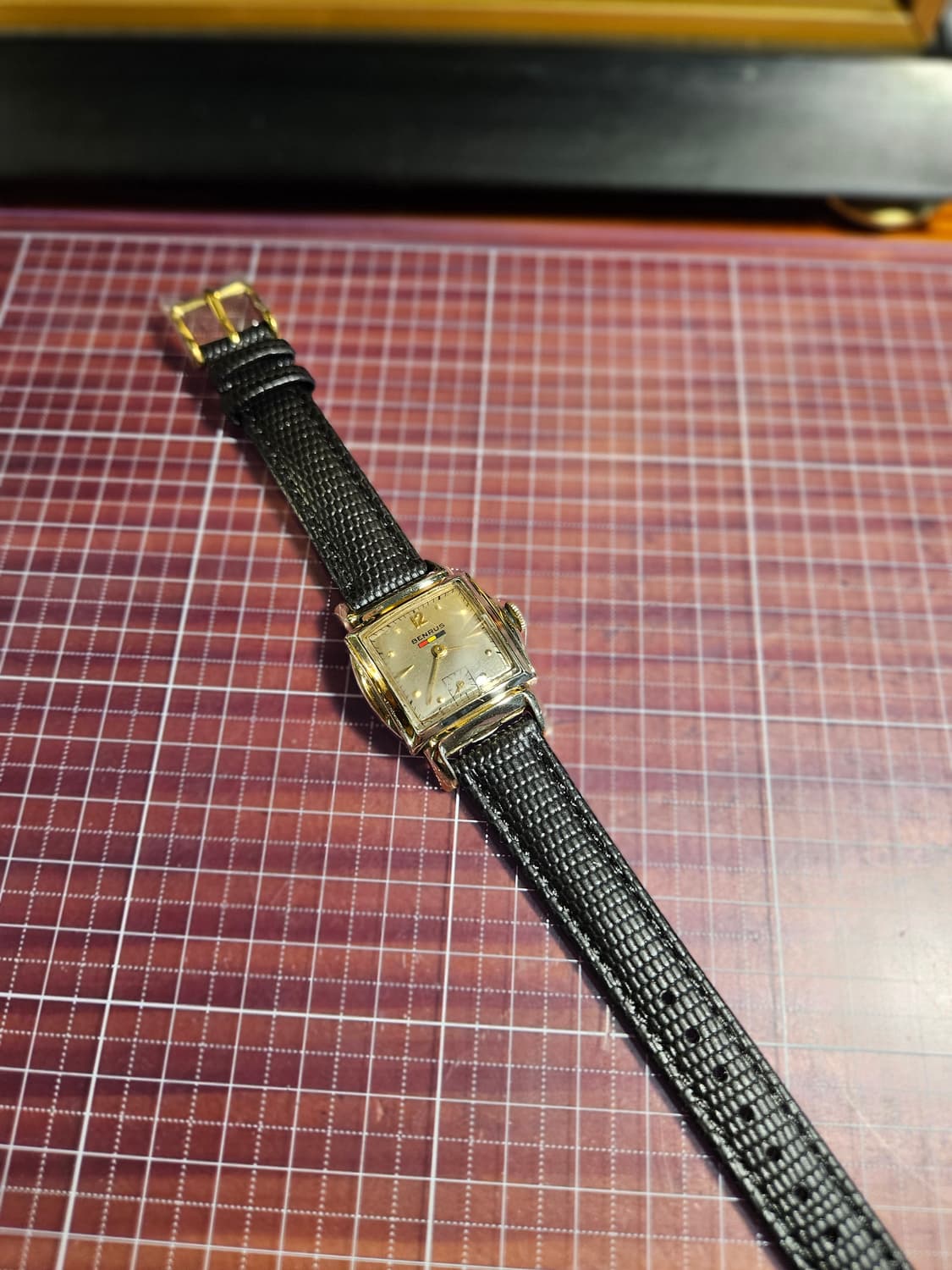 1950s BENRUS 벤러스 빈티지 사각 수동 핸드와인딩 시계 상품이미지5