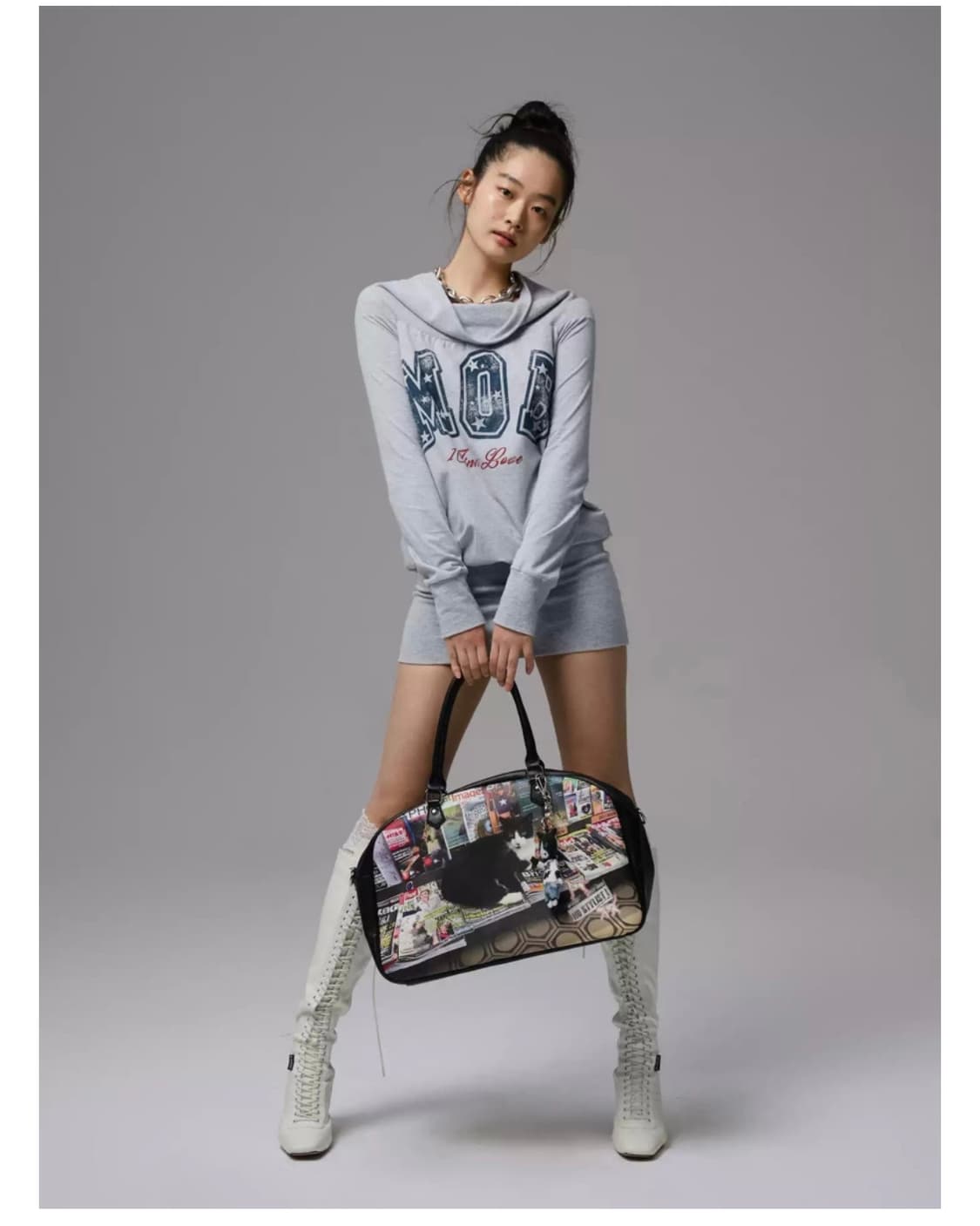 1JINNSTUDIO 원진스튜디오 오프숄더 원피스 네이비 상품이미지5