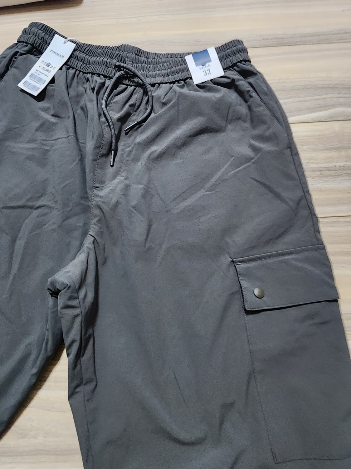 폴햄본딩기모카고밴딩팬츠바지다크카키32 상품이미지3