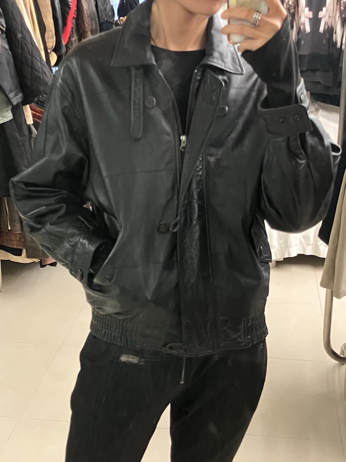 VTG 빈티지 양가죽 봄버 자켓 상품이미지7