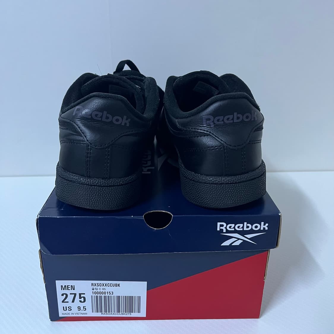 [정품, 상태 우수 275] 리복 클럽C 85 트리플 블랙 트블 상품이미지6