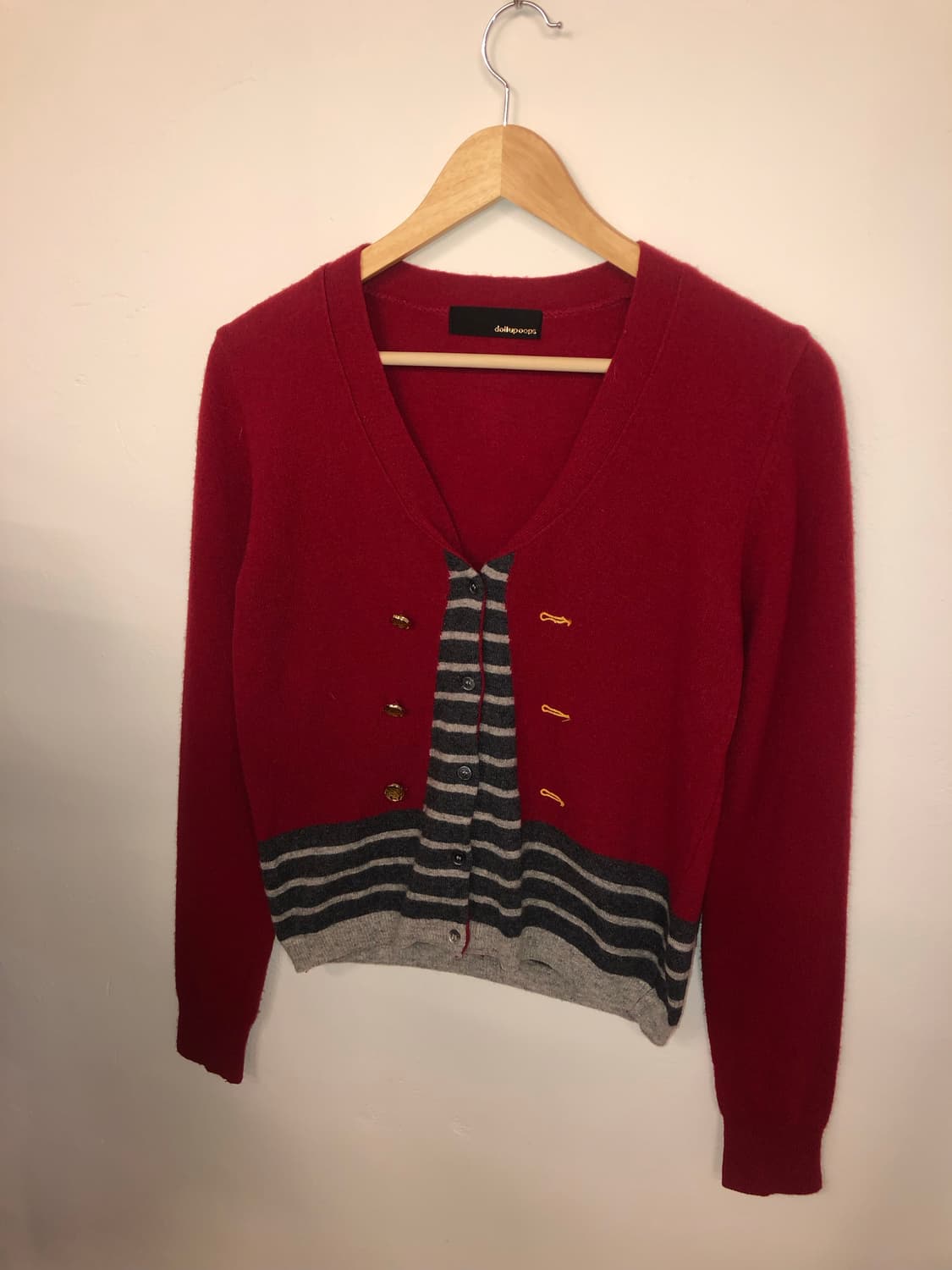 button stripe cardigan 상품이미지1