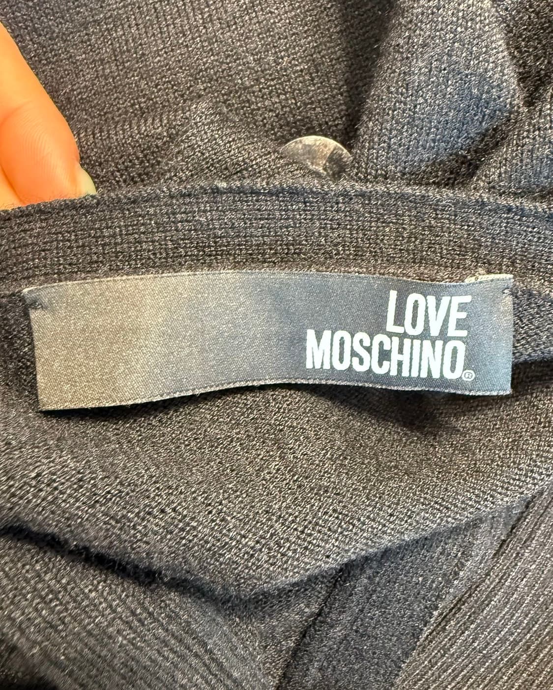 러브 모스키노 블랙 크리스탈 패치 울 가디건  상품이미지8