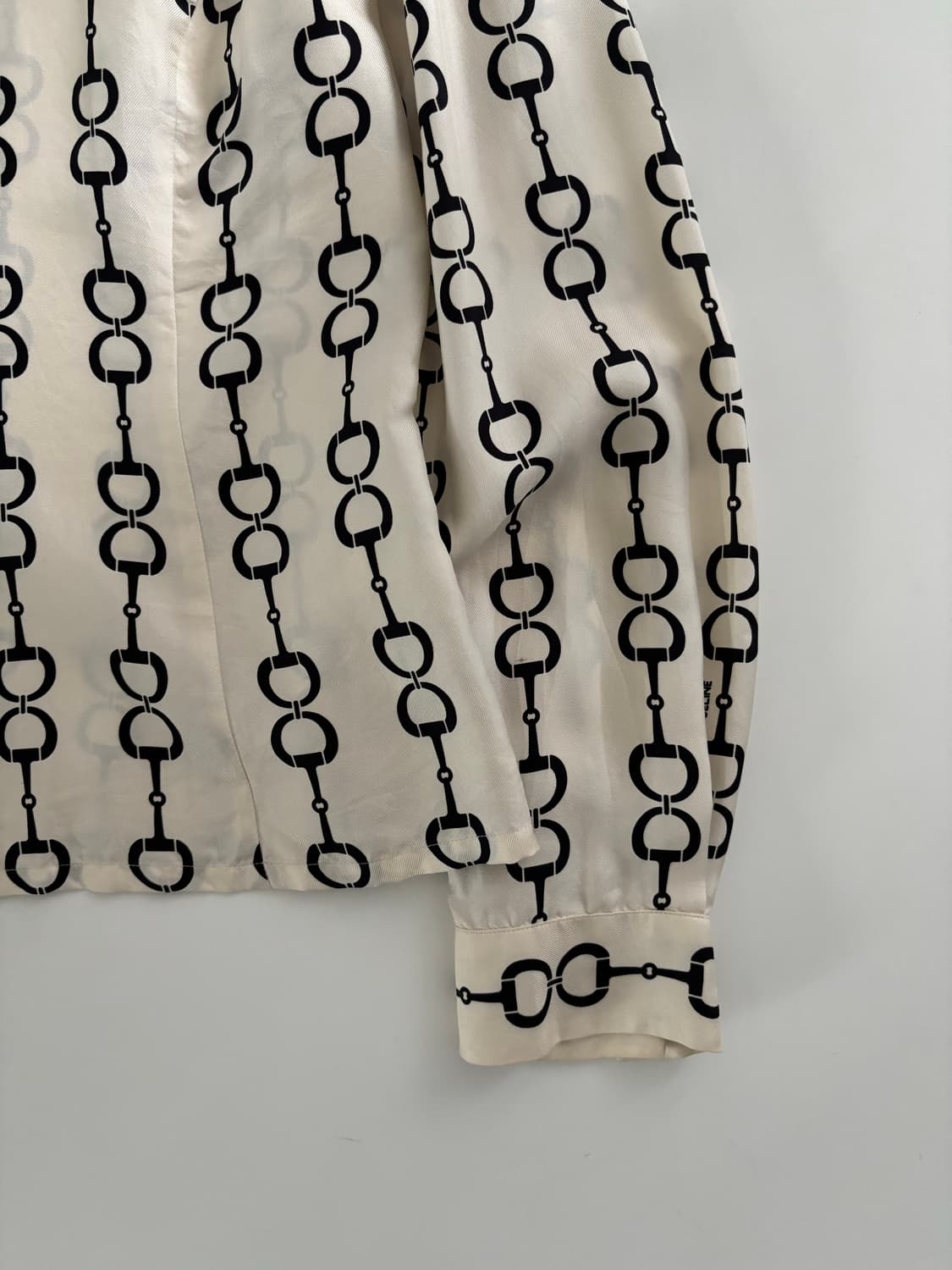 Celine 올드 셀린느 체인 패턴 블라우스 상품이미지8