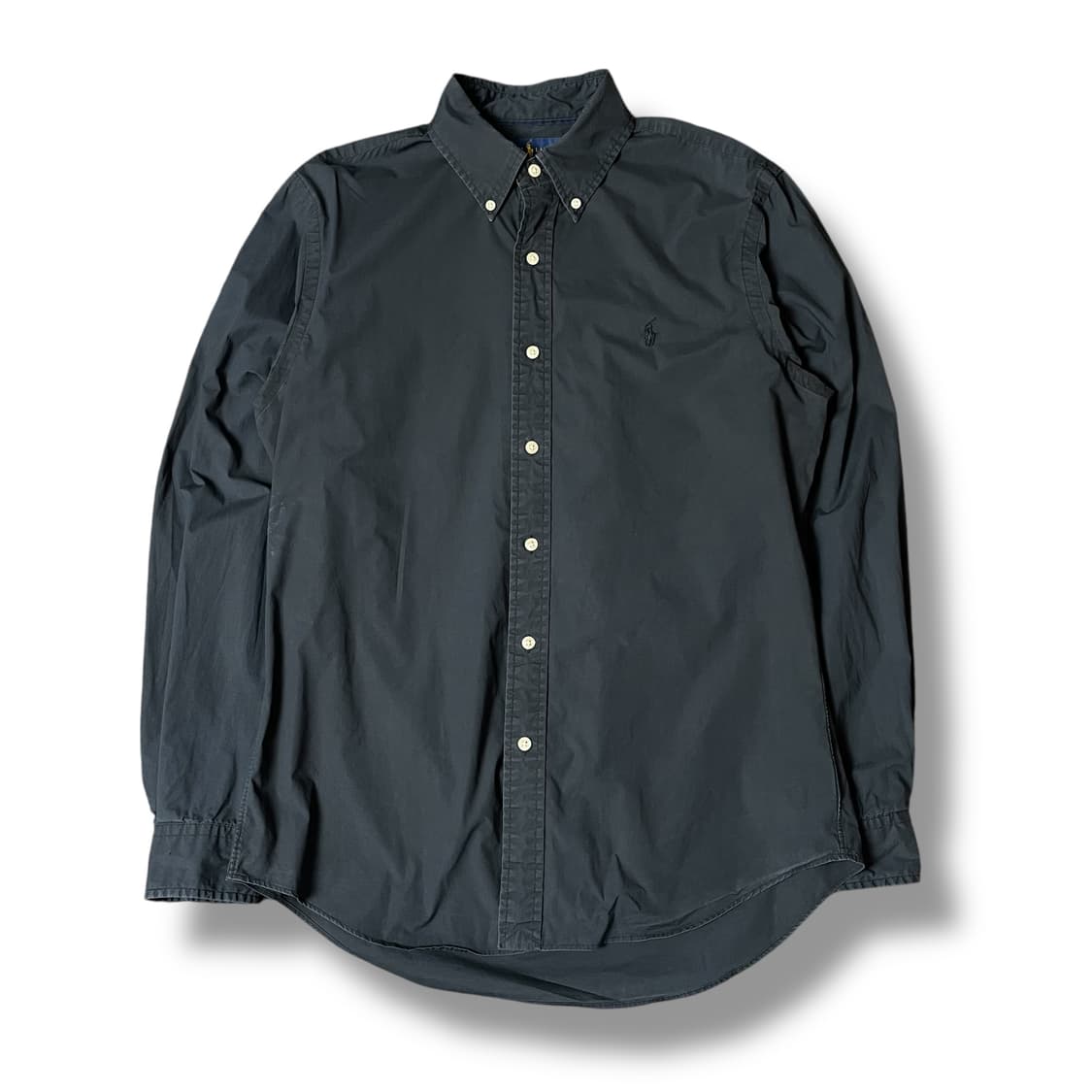 폴로 랄프로렌 블랙 포니 솔리드 슬림핏 셔츠 M 상품이미지1