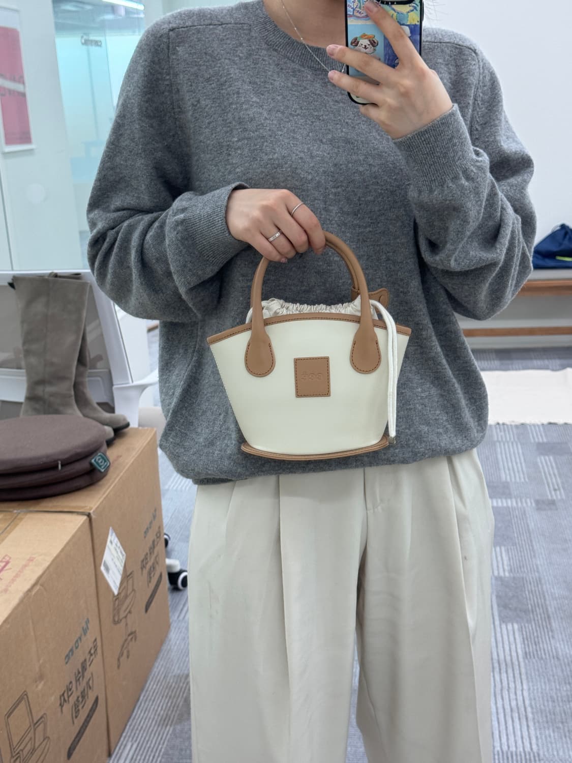 미뇽 버킷 투웨이 미니백 상품이미지5