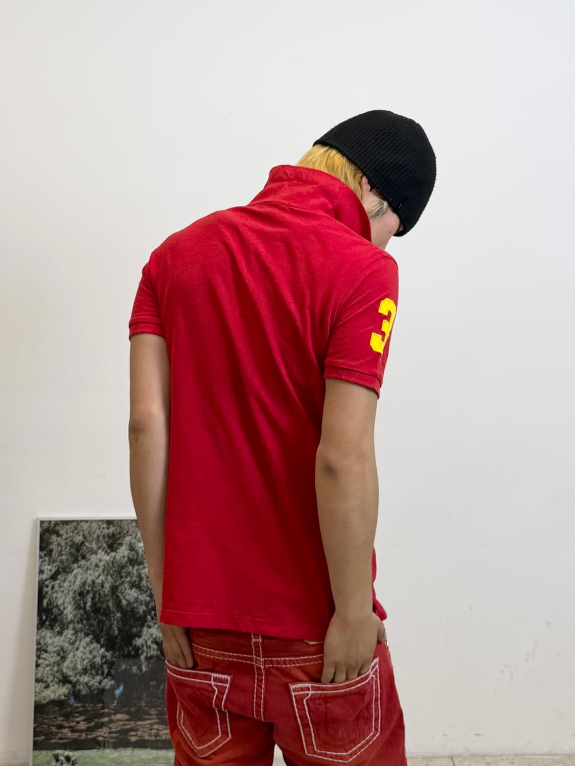 폴로 빅포니 반팔 티셔츠 레드 상품이미지6