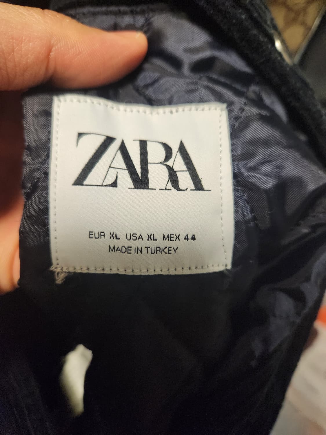 자라 네이비 코듀로이 누빔 자켓 XL 상품이미지2