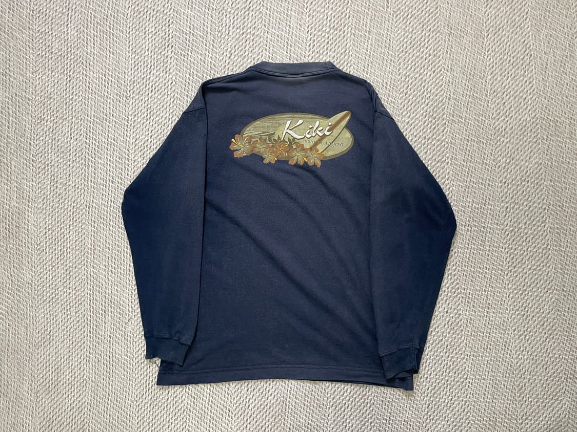 키키 서프 그래픽 백프린트 롱슬리브 티셔츠 J04181 상품이미지1