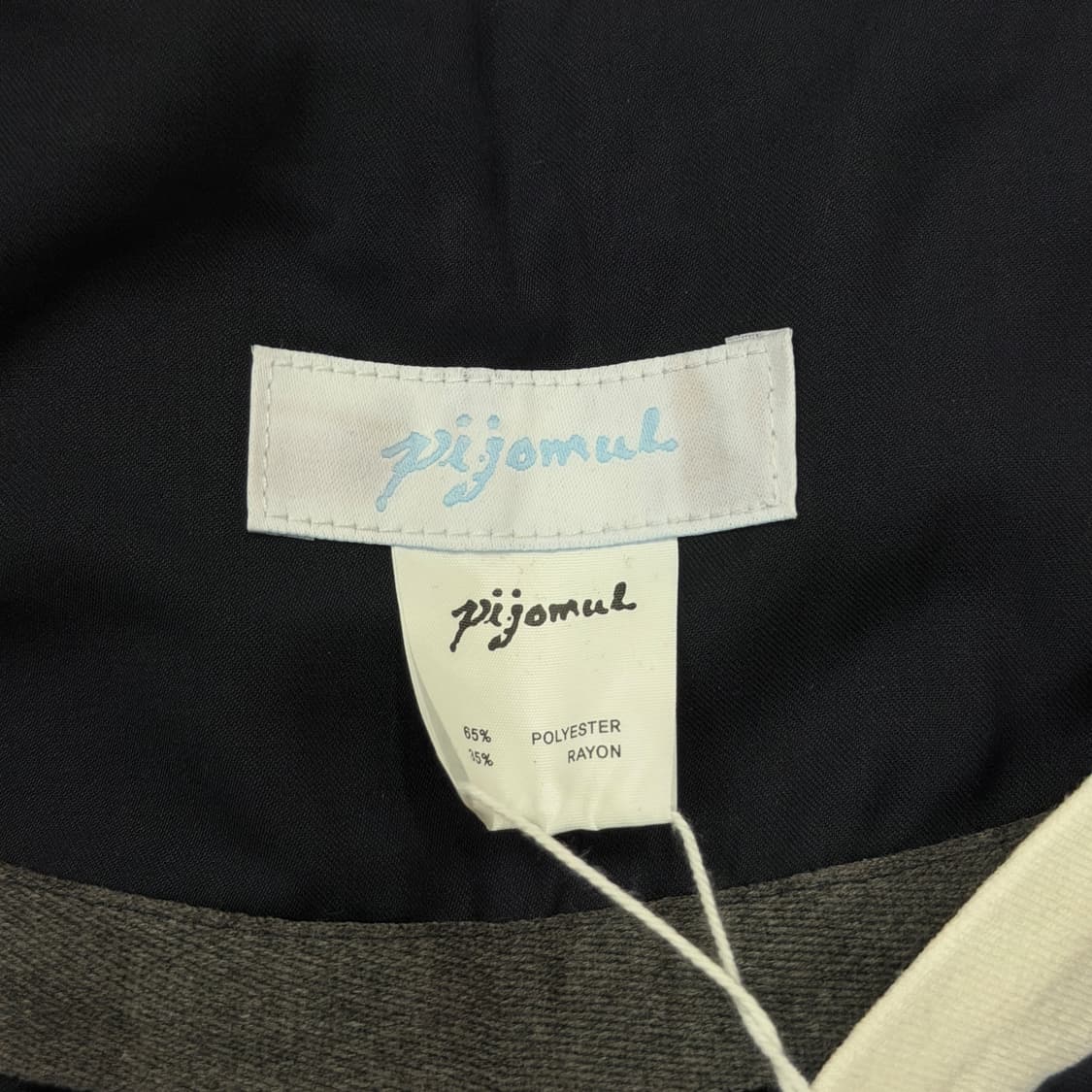 피조물 빈티지 슬랙스 팬츠 바지 네이비 상품이미지2