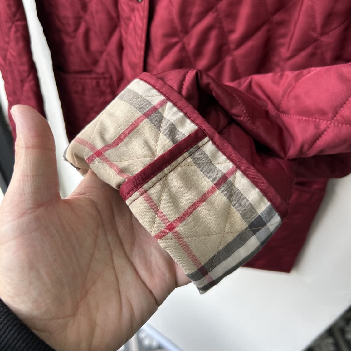 16423 - 버버리 버건디 퀄팅 자켓 상품이미지6