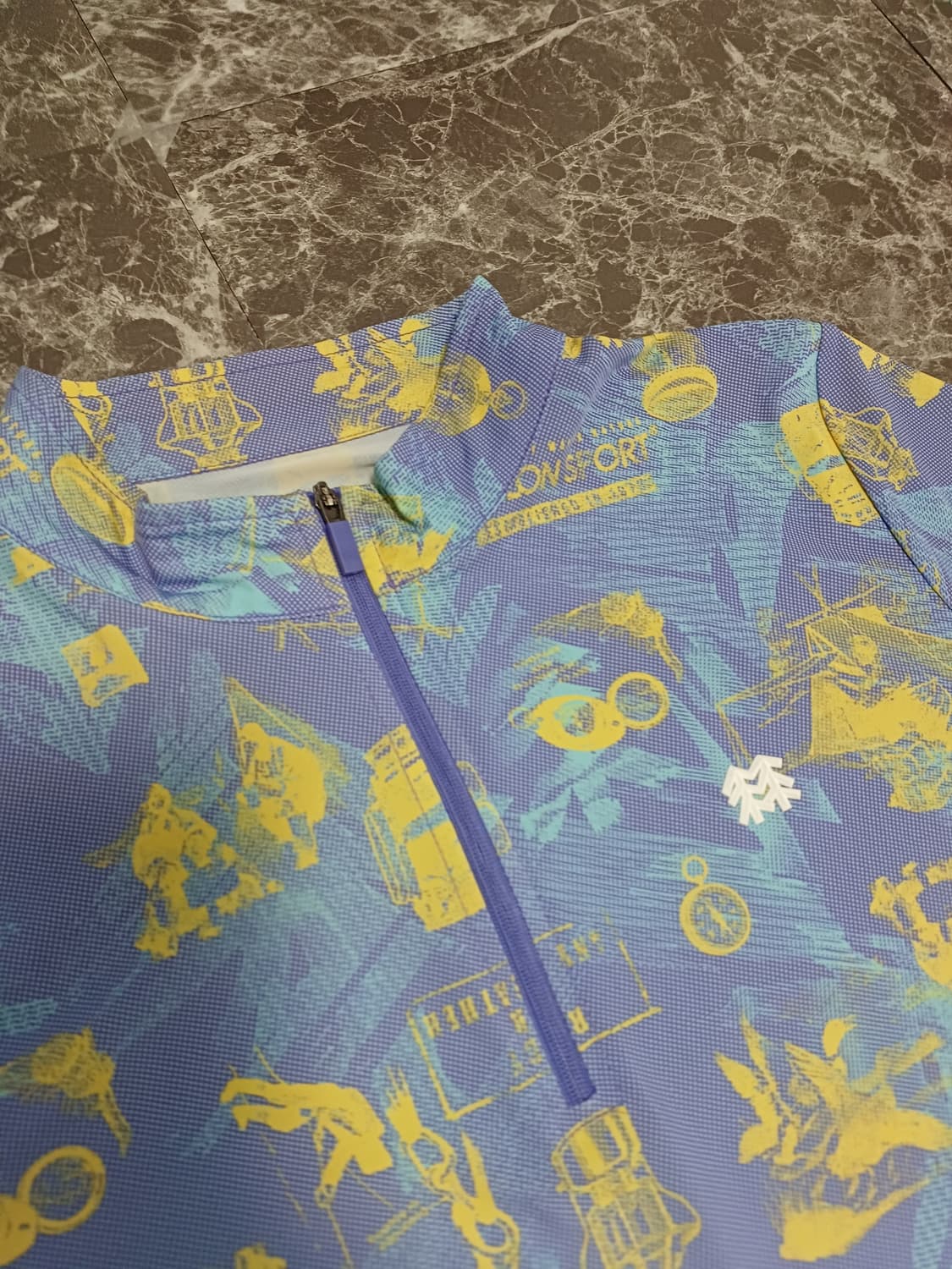 코오롱스포츠 패턴 하프집업 XS(새상품) 상품이미지4