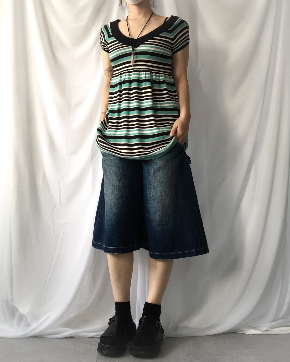Stripe pattern top 상품이미지5