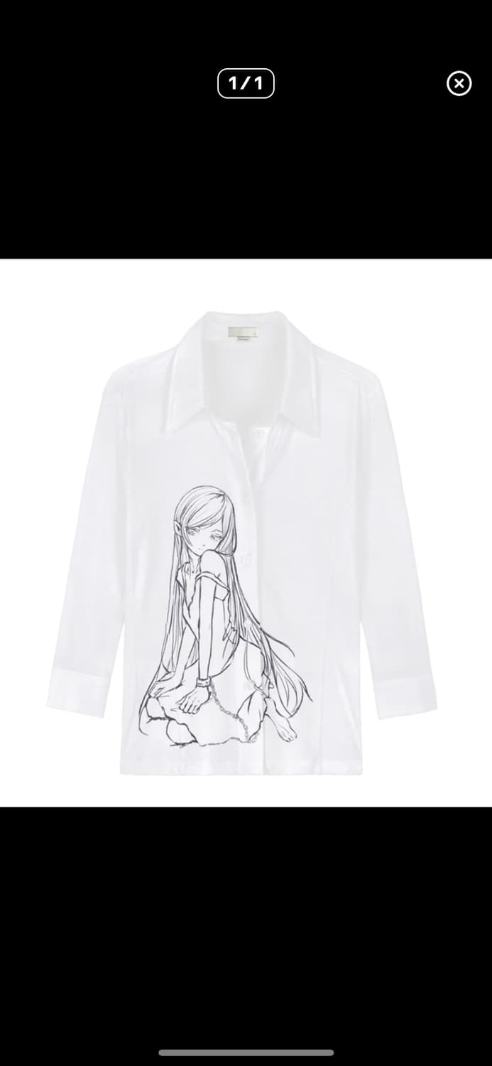 본네 쓰리쿼터 셔츠 화이트 bonnae  상품이미지1