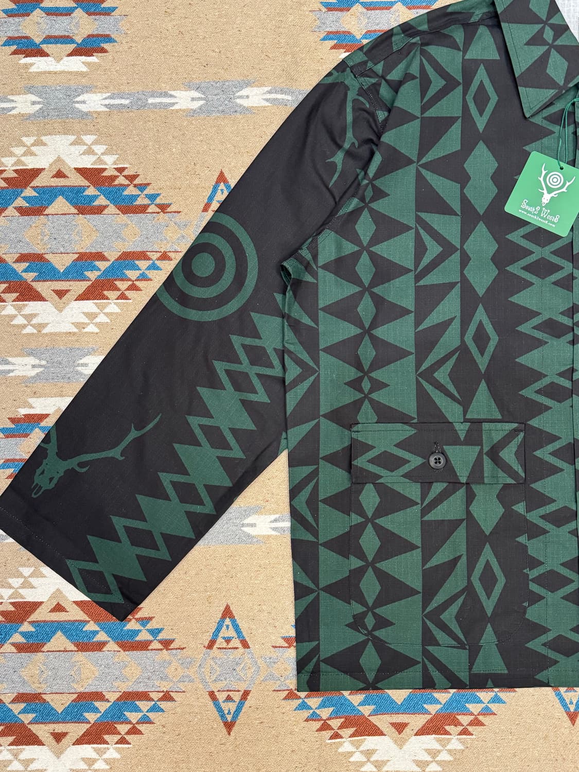 [M][100] 남이서팔 립스탑 헌팅 자켓 블랙  상품이미지3