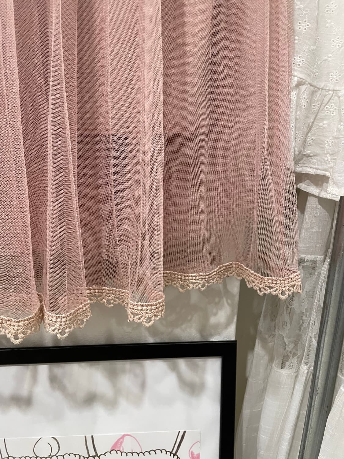 pink lace sheer tulle skirt 상품이미지9