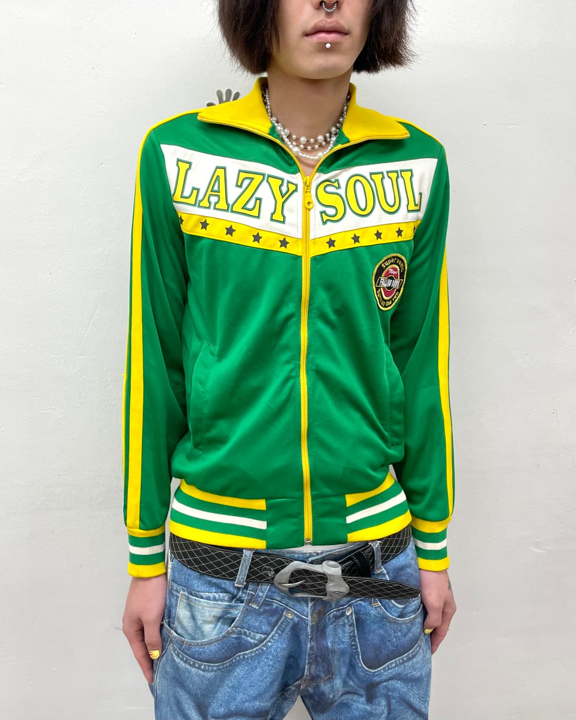  Lazy Soul Retro Green Track Top 상품이미지3