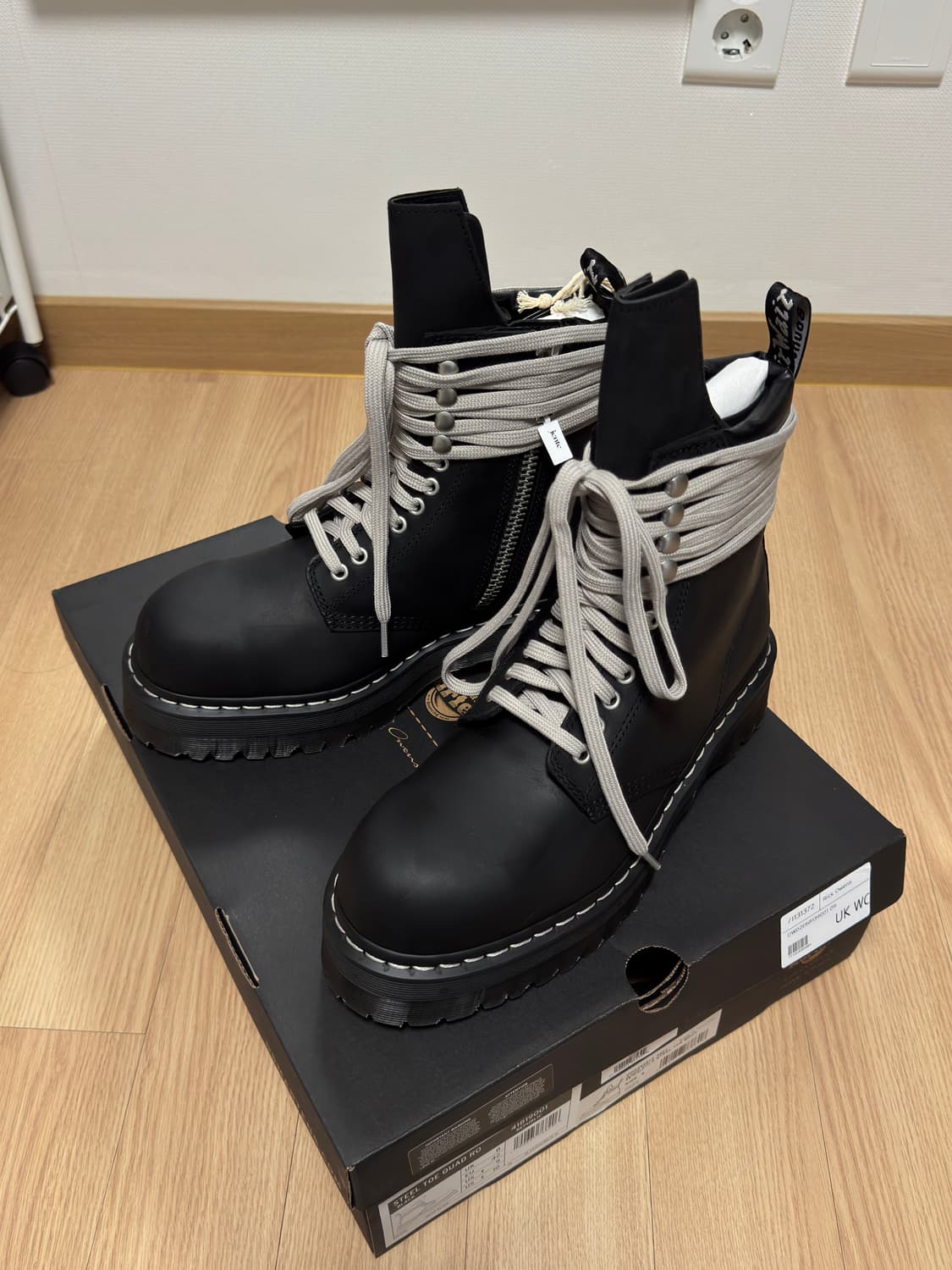 릭오웬스 닥터마틴 쿼드솔 스틸토 부츠 uk8 상품이미지1