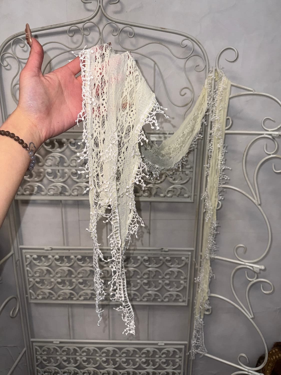 Ivory grunge fairy lace scarf  상품이미지4