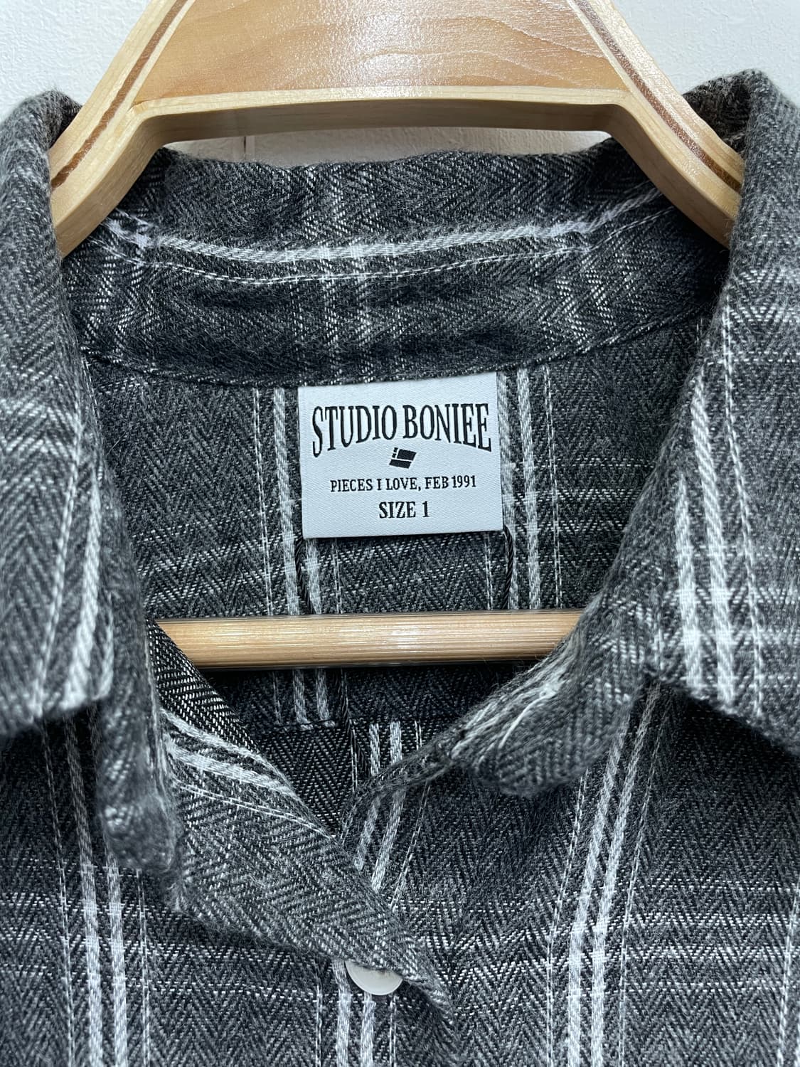 스튜디오 보니 헤링본 체크 셔츠 상품이미지6