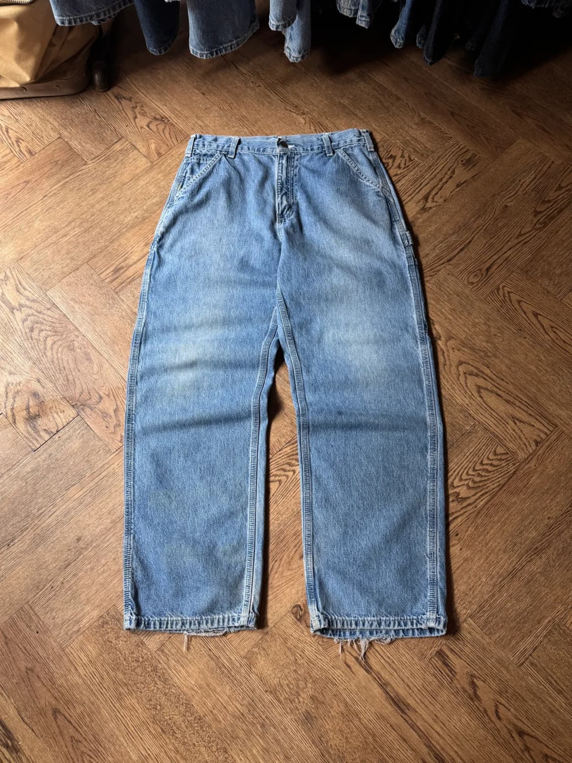 [32]00's 칼하트 USA 빈티지 워싱 싱글니 카펜터 워크 데님 팬츠 상품이미지1