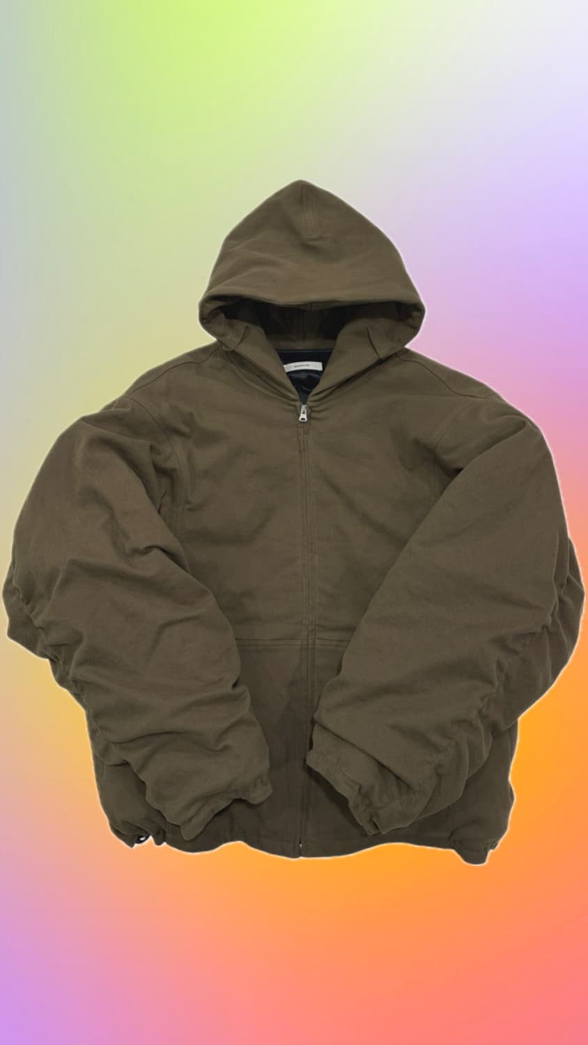 [2] 논노드 몰스킨 셔링 봄버 카키 브라운 상품이미지1