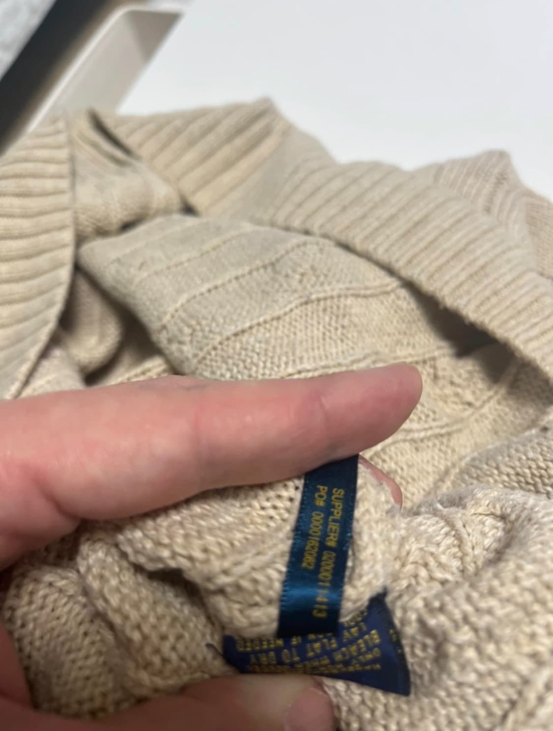 🧥 Polo랄프로렌 스웨터 케이블 크루넥 꽈베기 스웨터 - 아이보리 상품이미지10