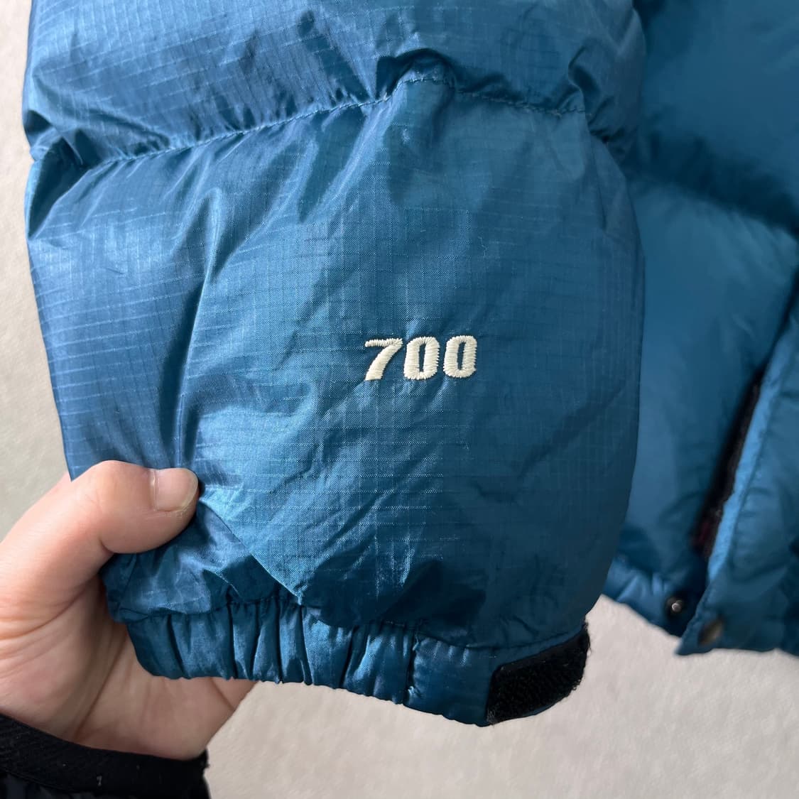 100 노스페이스 서밋시리즈 윈드스토퍼 700 드롭 블루 패딩 상품이미지5
