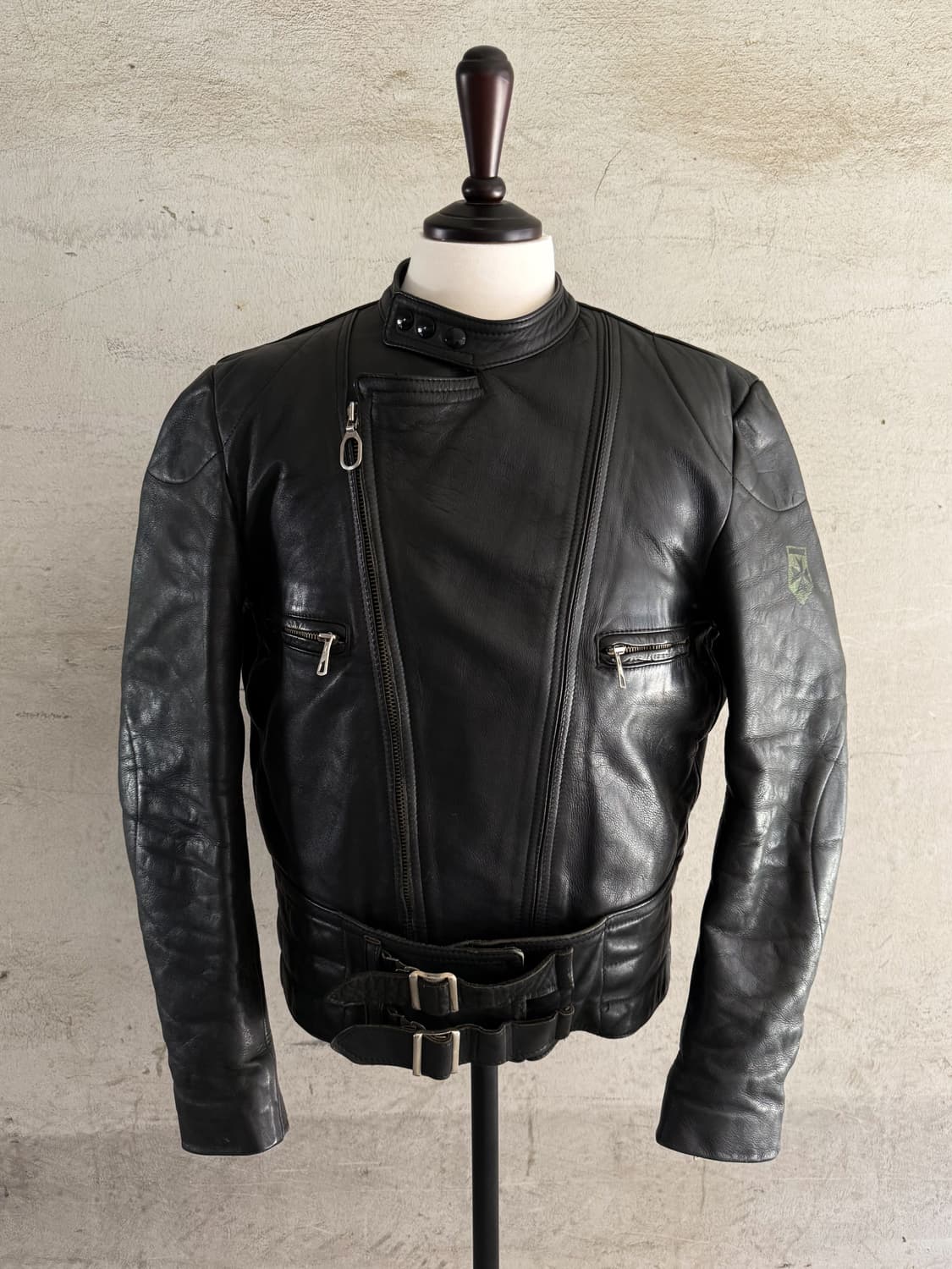 70s Harro Leather Motorcycle Jacket 상품이미지1