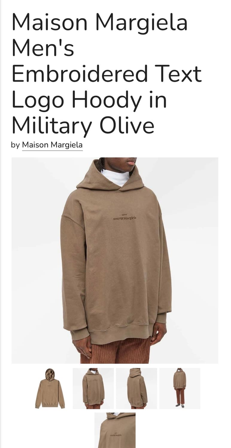 Masion Margiela 로고 후드 상품이미지3