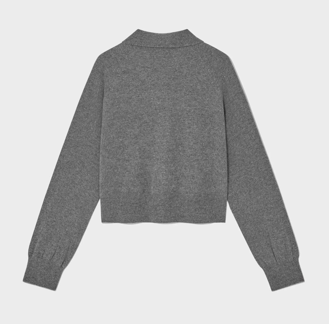 킨더살몬 캐시미어 가디건 멜란지 그레이 상품이미지5