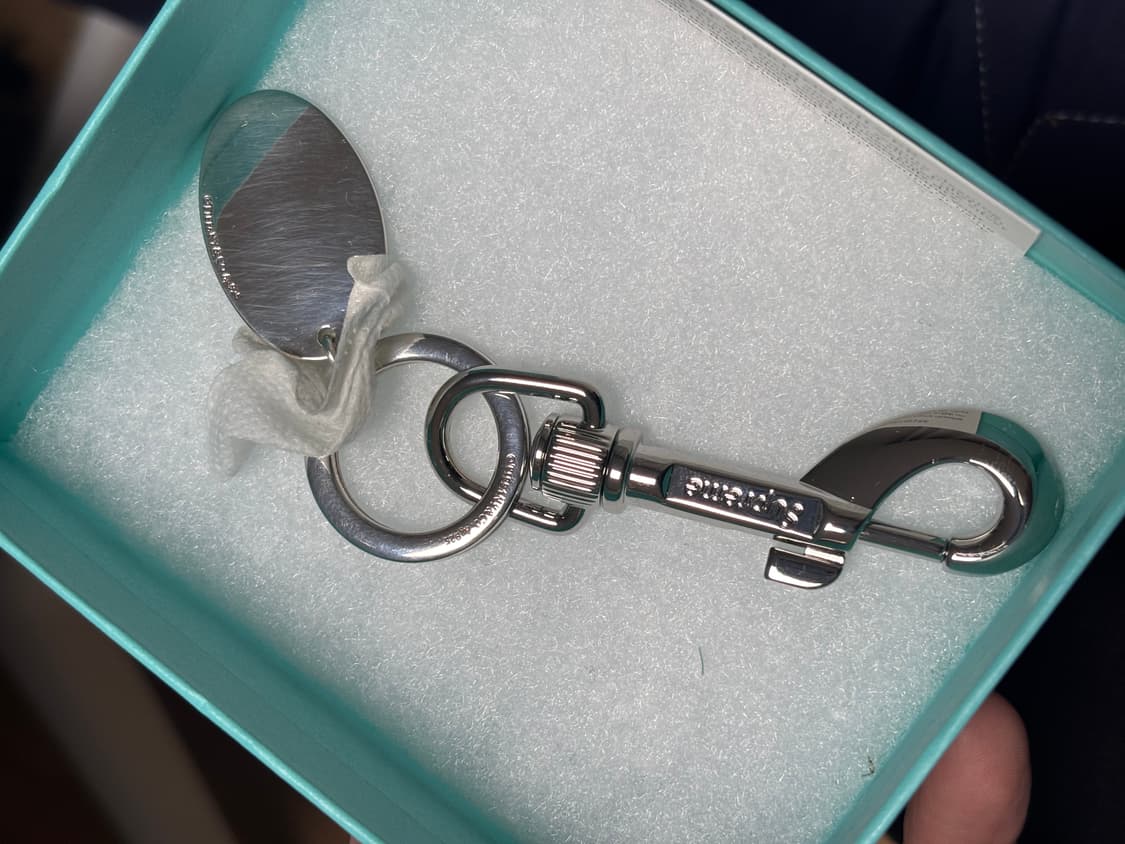 슈프림 x 티파니 키링 실버 오벌 태그 / 슈프림 키링 상품이미지5