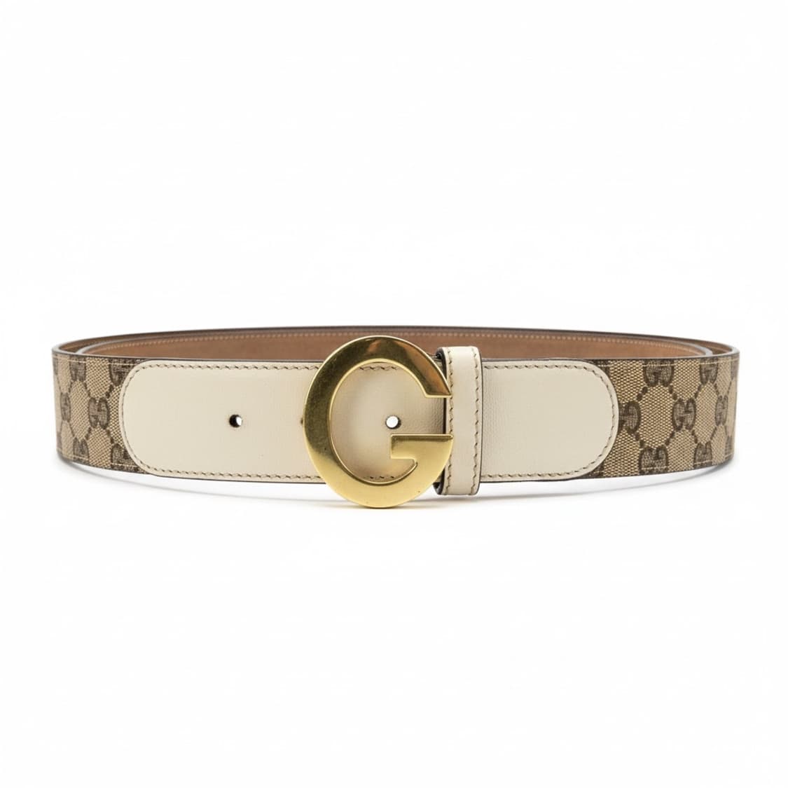 구찌 정품 GG 로고 화이트 벨트 상품이미지1