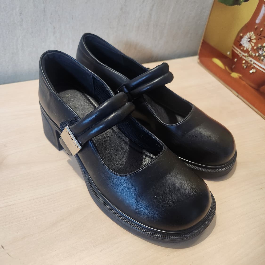 도톰스트랩 메리제인 힐 240 / 꾸안꾸 포인트슈즈 상품이미지1