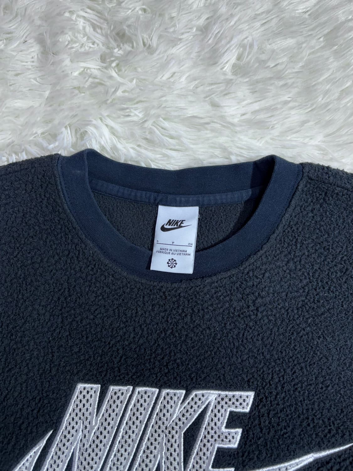 나이키 빅로고 블랙 오버핏 플리스 맨투맨  상품이미지6