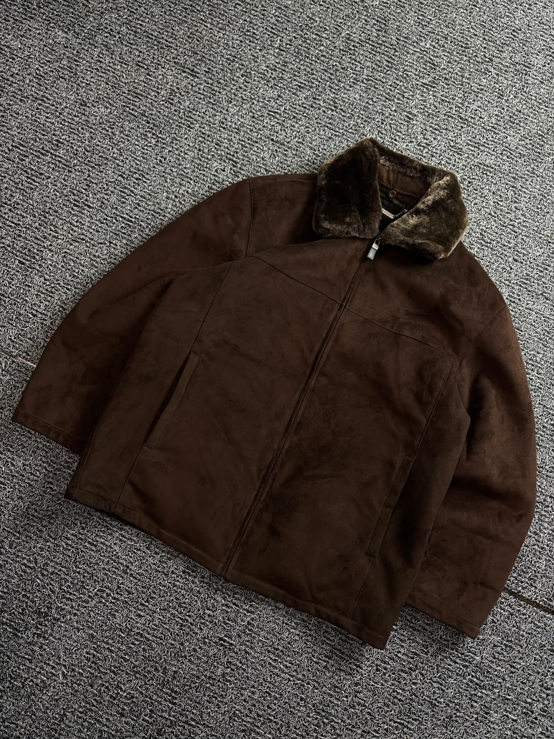 빈티지 아카이브 스웨이드 무스탕 자켓 브라운 1784 상품이미지1