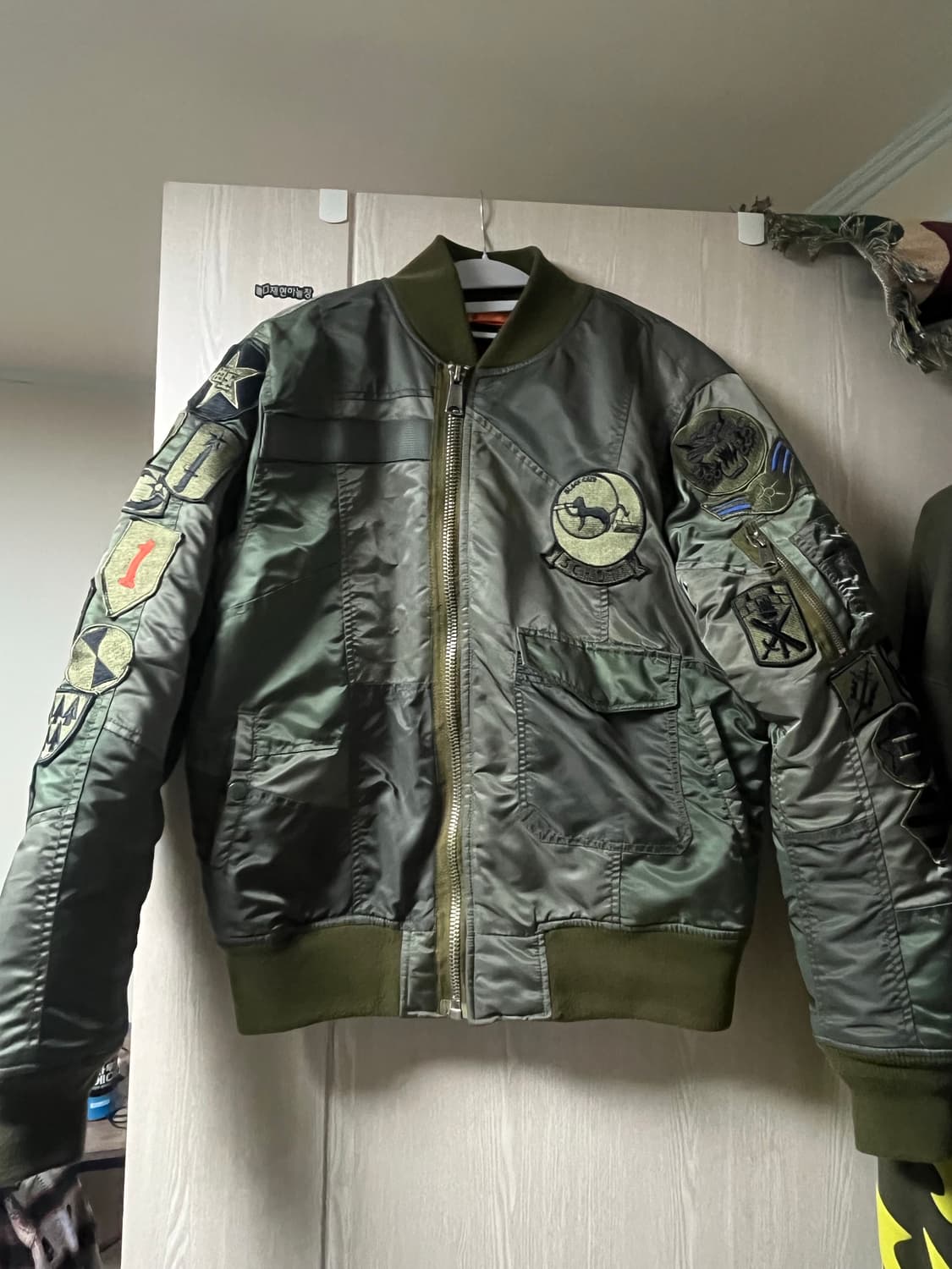 Schott 쇼트 패치워크 ma-1 상품이미지1