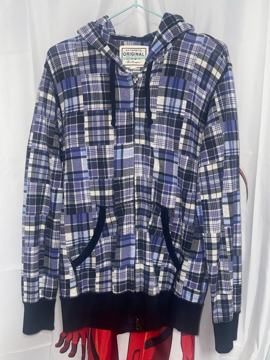 너드 체크 후드집업  상품이미지1