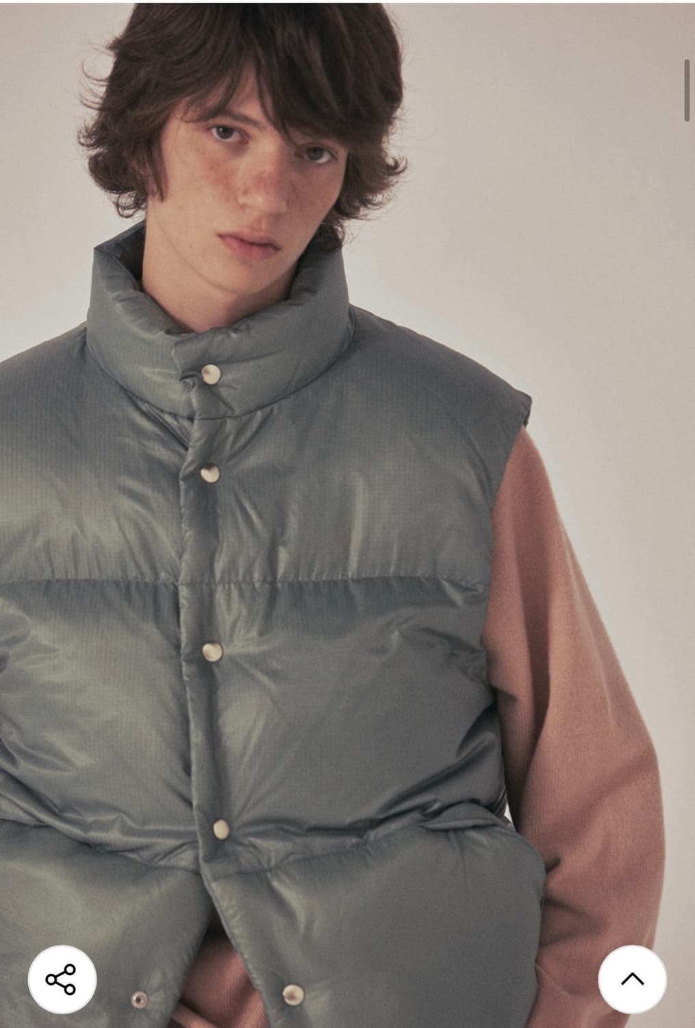 토마스모어 라바 다운 베스트 오렌지 L(새상품) 상품이미지3