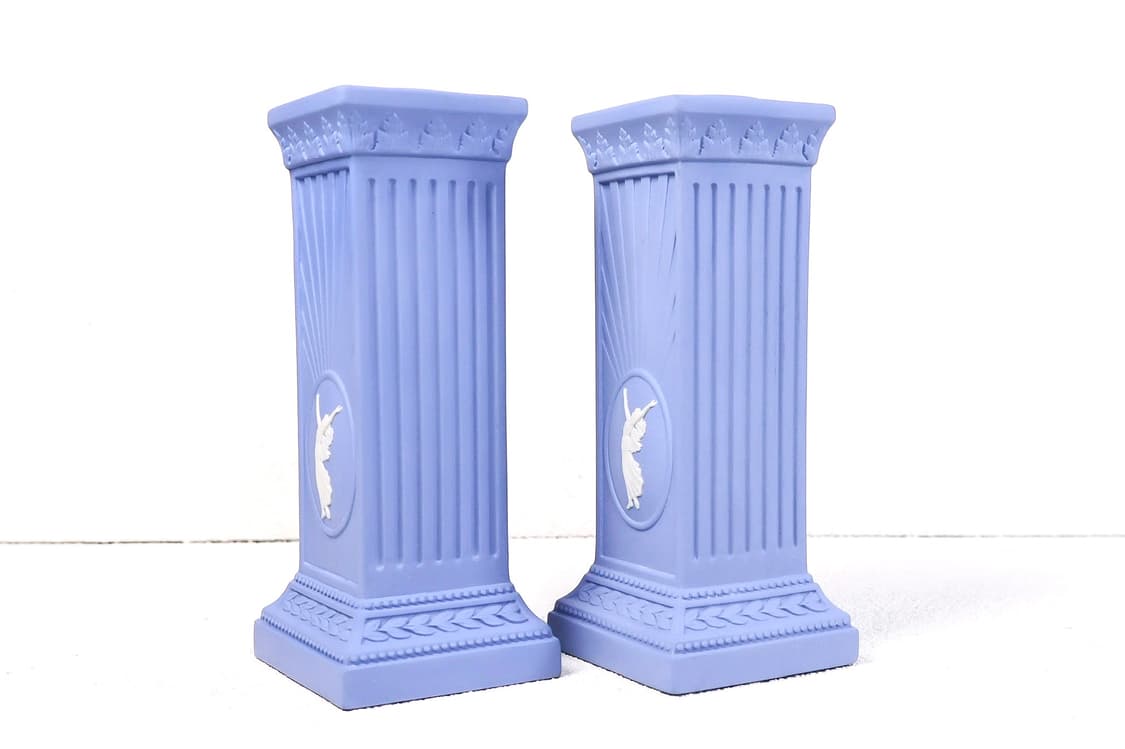 [영국앤틱]웨지우드 제스퍼웨어 페일블루 밀레니엄 캔들스틱 촛대(1쌍) 상품이미지5