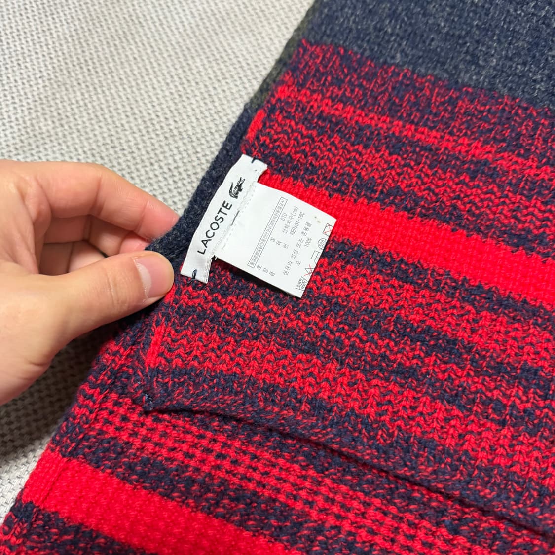 라코스테 멀티 스트라이프 울 머플러 상품이미지4