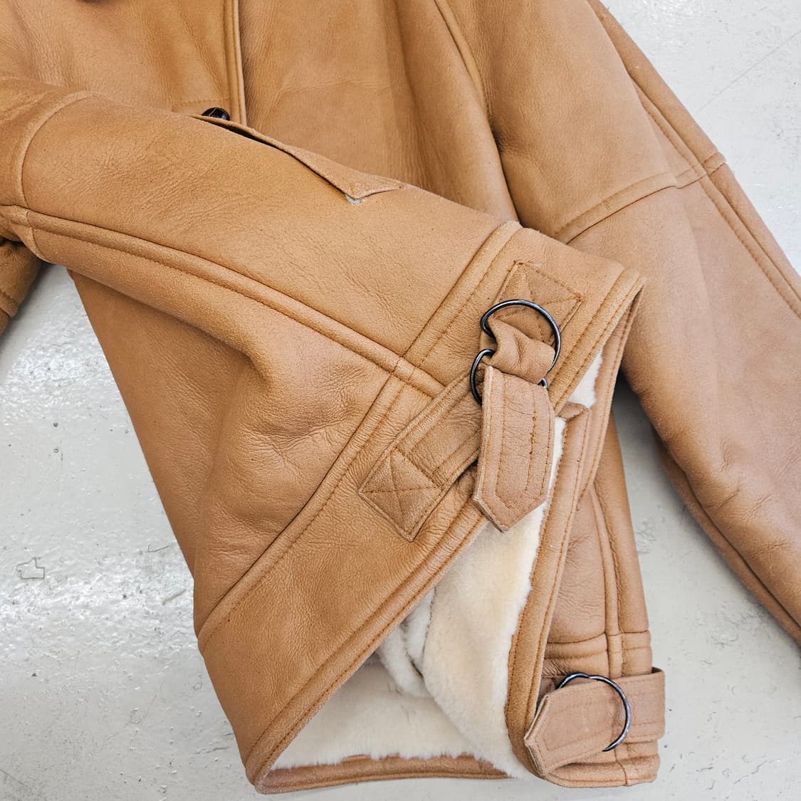 JPN SHEEPSKIN 쉽스킨 양가죽 양털 무스탕 빈티지 여성 오버핏 상품이미지3