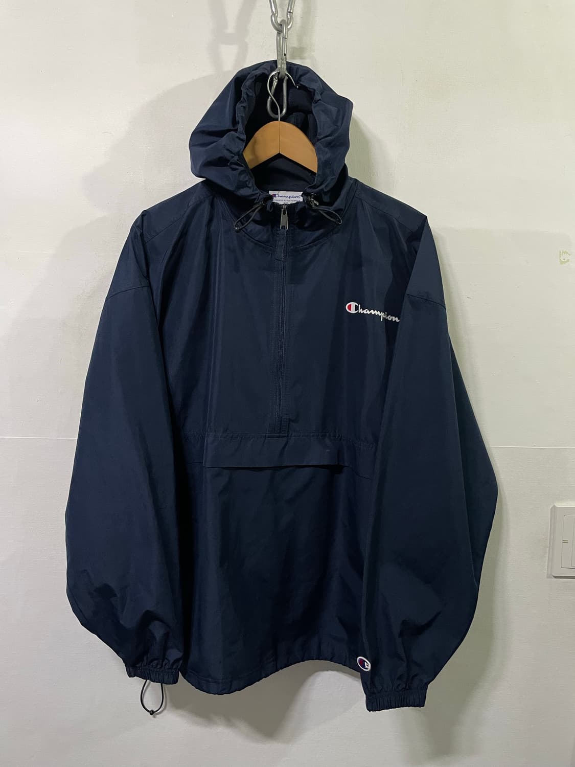 챔피온 아노락 반집업 패커블 챔피온 우븐 나일론 바람막이 110-115  상품이미지1