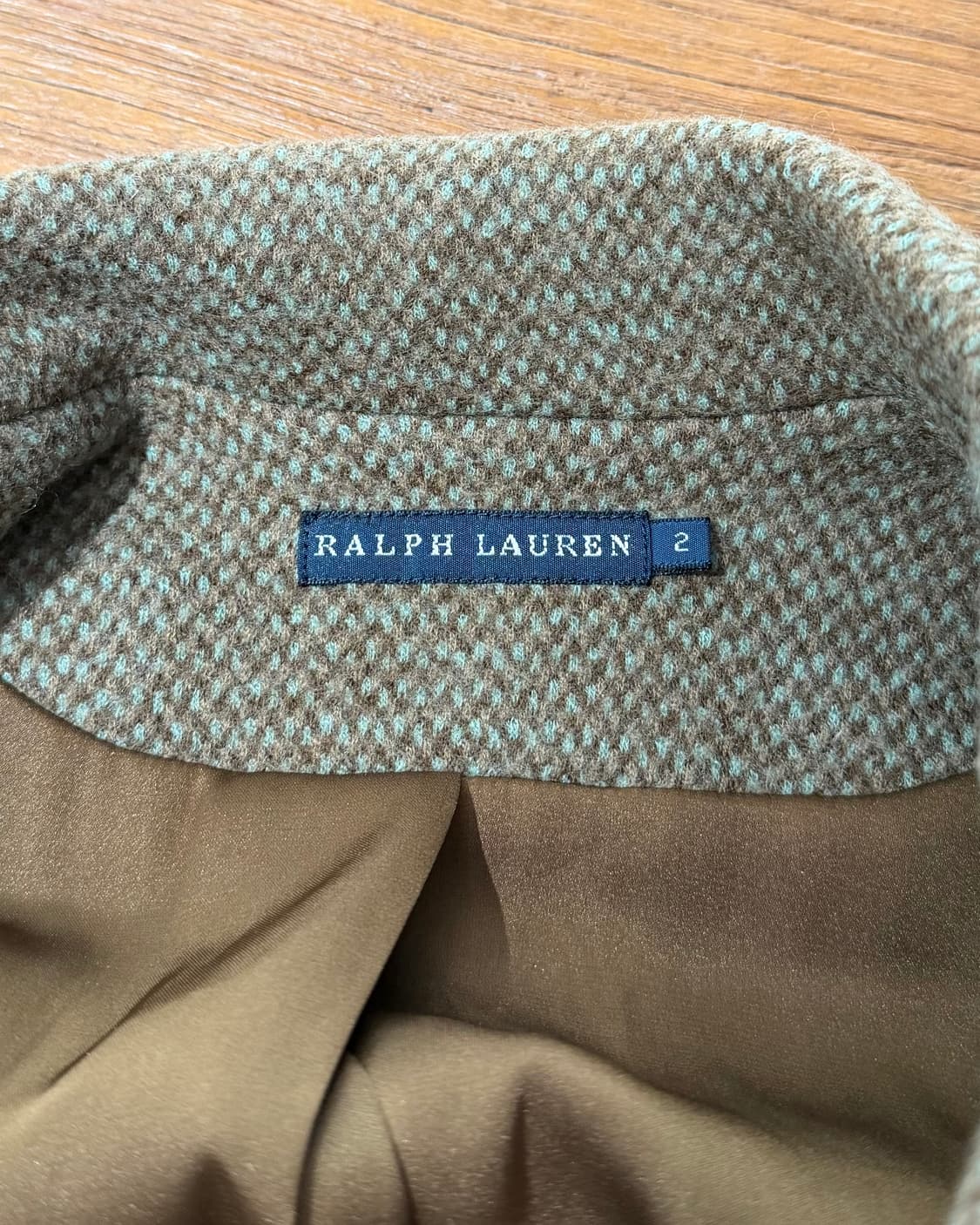 랄프 로렌 카키 싱글 헤링본 트위드 울 자켓 상품이미지7